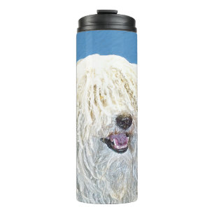 Garrafa Térmica Pintura de Puli - Arte de Cachorro Original Bonita
