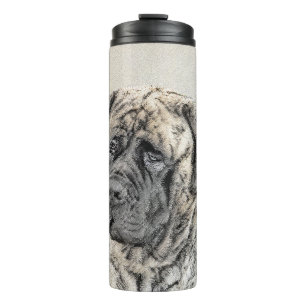 Garrafa Térmica Pintura do Mastiff Inglês (Brindle) - Arte Canina
