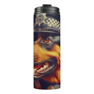 Garrafa Térmica Pintura do Rottweiler Retro