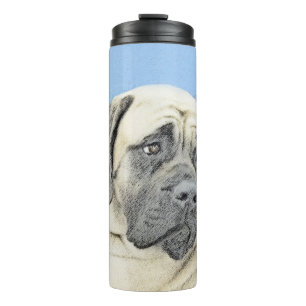 Garrafa Térmica Pintura em inglês Mastiff (Fawn) - Arte original 