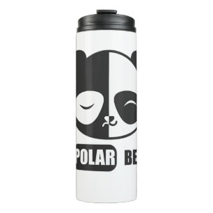 Garrafa Térmica Pintura Engraçado De Urso Polar Para Amante de os