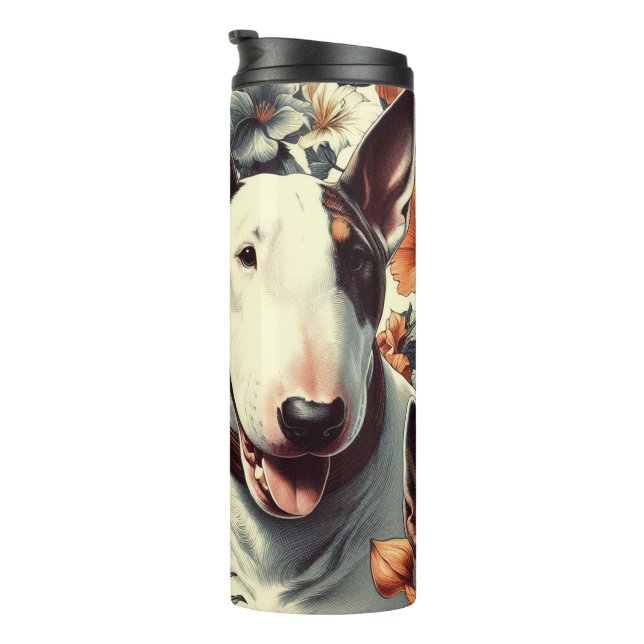 Garrafa Térmica Pintura sem costura da Bull Terrier (Rotação à direita)