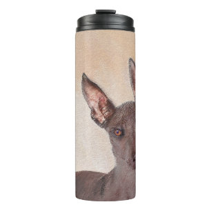 Garrafa Térmica Pintura Xoloitzcuintli - Arte Cão Original Cute