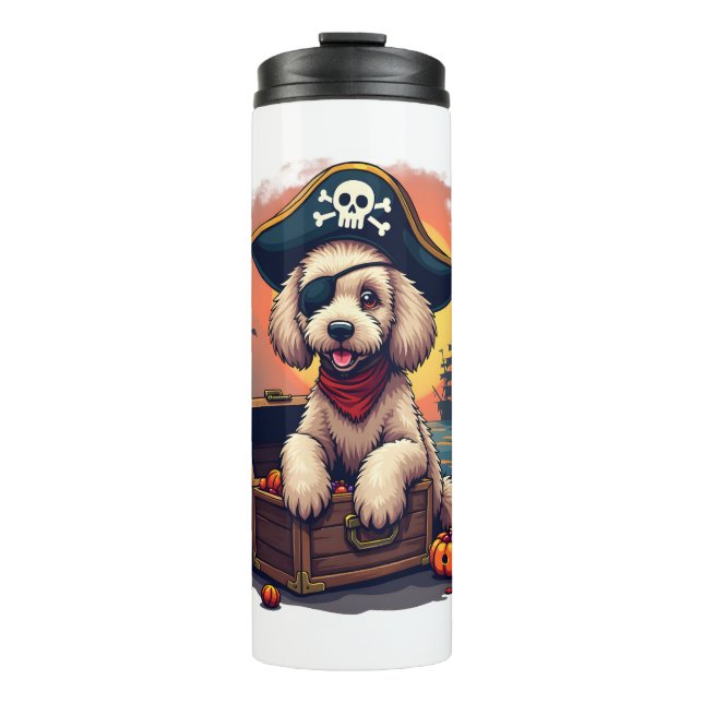 Garrafa Térmica Pirate Poodle Plunder (Frente)