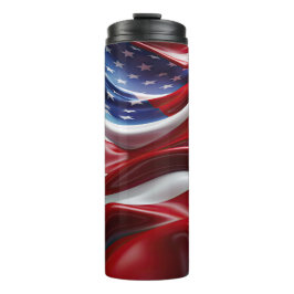 GARRAFA TÉRMICA PISTA ABSTRATO AMERICANA BRANCA VERMELHA