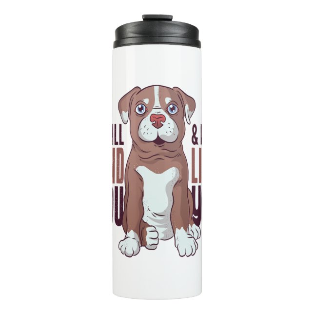Garrafa Térmica Pit Bull, Terrier Puppy Dog (Frente)