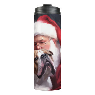 Garrafa Térmica Pitbull com Papai Noel Natal Festivo