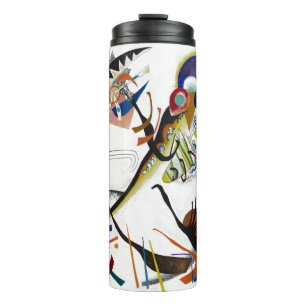 Garrafa Térmica PixDezines Kandinsky 1921 Segmentos Azuis Abstrato