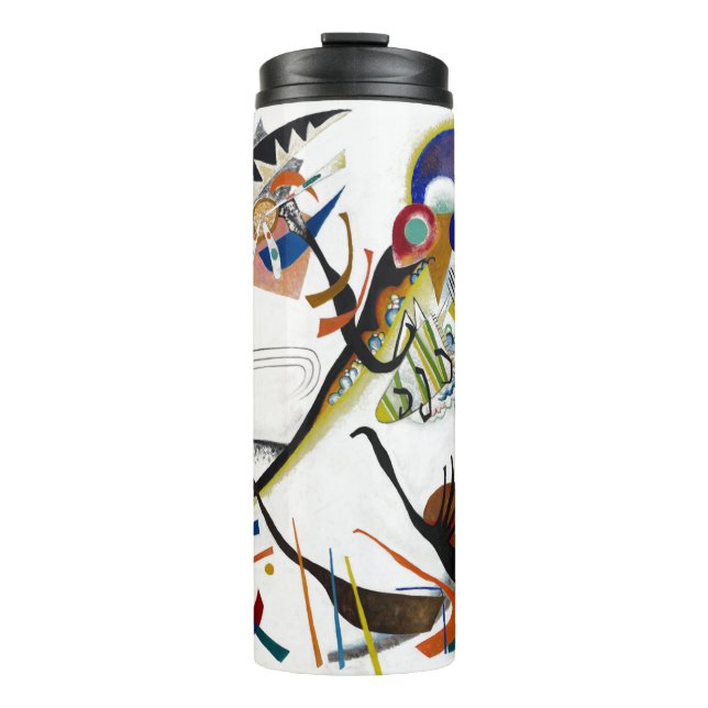 Garrafa Térmica PixDezines Kandinsky 1921 Segmentos Azuis Abstrato (Frente)