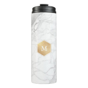 Garrafa Térmica PixDezines MONOGRAM MARBLE+HONEYCOMB