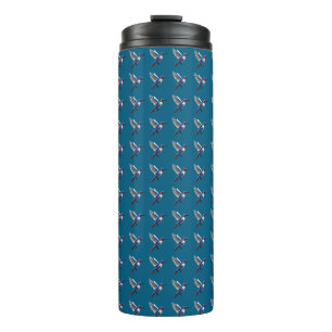 Garrafa Térmica Pixeled Blue Humingbird