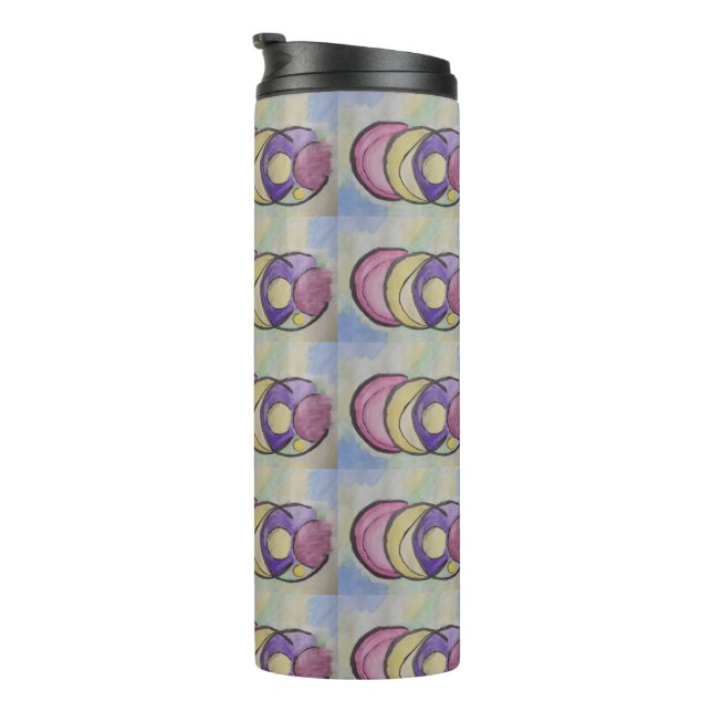 Garrafa Térmica Planetas Arte Abstrato Tumbler Térmico (Rotação à direita)