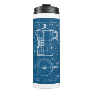 Garrafa Térmica plano blueprint cafetiere moka bialetti