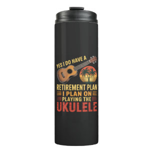 Garrafa Térmica Plano de Aposentadoria Ukulele Engraçado