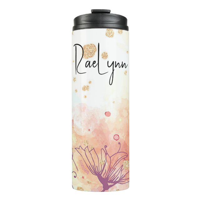 Garrafa Térmica Plano de Fundo Estético Personalizado (Frente)