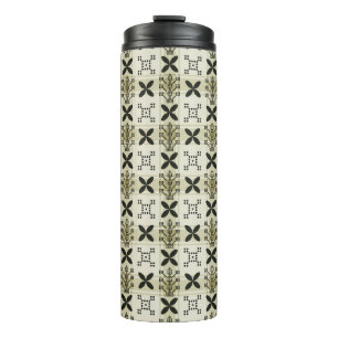 Garrafa Térmica Plano de fundo geométrico sem costura. Design Bati