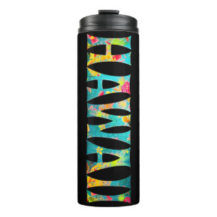 Garrafa Térmica Plano de fundo PixDezines HAWAII TIKI/DIY