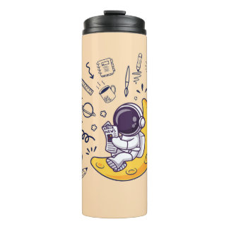 Garrafa Térmica Plano de Planetas Personalizados com Doodle de Vol