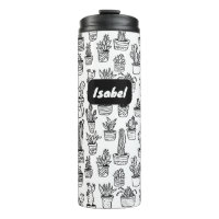 Plantas de Cacto em Vasos Padrão Fofo Presente PER