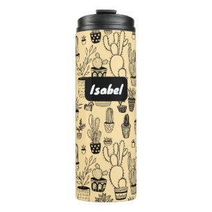 Garrafa Térmica Plantas em Vasos de Cacto Padrão Fofo Presente PER