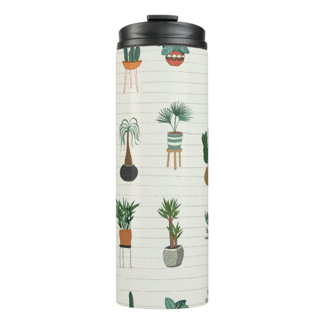 Garrafa Térmica plantas interiores com desenho de mão (Frente)