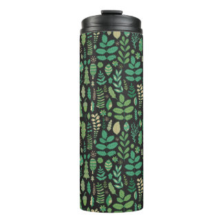 Garrafa Térmica Plantas verdes padrão uniforme