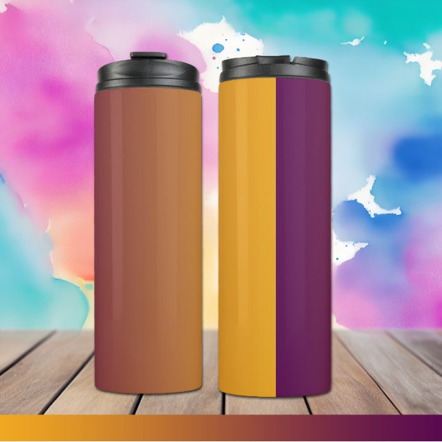 Garrafa Térmica Plum Sunset Elegante Plum Orange Gradiler Tumbler (Criador carregado)