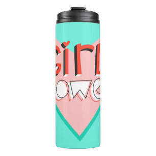 Garrafa Térmica Poder feminino. Design bonito com slogan gráfico b