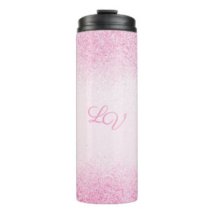 Garrafa Térmica Poeira brilhante cor-de-rosa