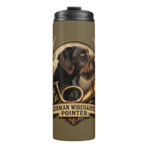 Garrafa Térmica Pointer Alemão de Pelo Cabeludo