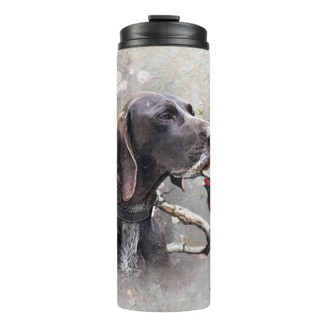 Garrafa Térmica pointer de pêlo curto alemão, gsp (Frente)