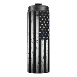 Garrafa Térmica Polícia Personalizada Afetou Bandeira Americana