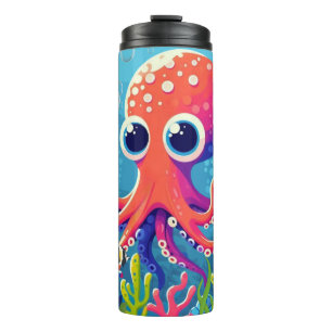 Garrafa Térmica Polvo fofo caribenho/tropical/havaiano