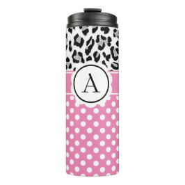 Garrafa Térmica Pontos e impressão monogramas de fêmeas