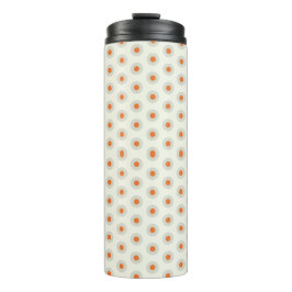 Garrafa Térmica Pontos polka cinza com centro amarelo pp3