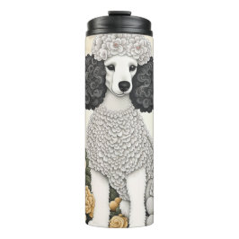 Garrafa Térmica Poodle in Whimsical Flowers