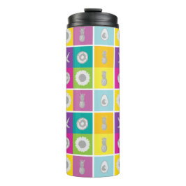 Garrafa Térmica Pop Art Botânico e Fruta Tumbler Térmico
