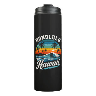 Garrafa Térmica Pôr do sol de surf em Honolulu Havaí