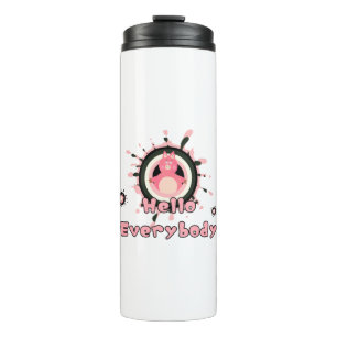 Garrafa Térmica Porco rosa engraçado