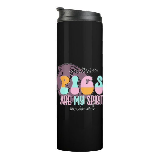 Garrafa Térmica Porcos-guineis São Meu Animal Espirituoso (Rotação à direita)