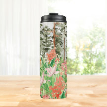 Prado Floral de Flores Silvestres em Aquarela 