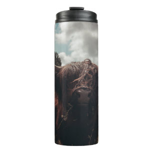 Garrafa Térmica Prados negros e pastagens de vaca escocesa