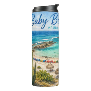 Garrafa Térmica Praia Baby Aruba Viagem Caribe souvenir
