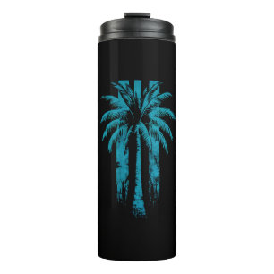 Garrafa Térmica Praia Havaiana Férias Tropicais de Verão Árvore de
