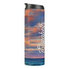 Garrafa Térmica Praia Sunset do Oceano Limpo Tropical