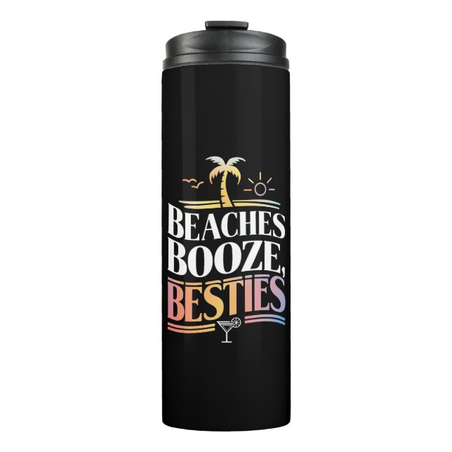 Garrafa Térmica Praias Booze e Besties Coconut Tree Summer (Frente)