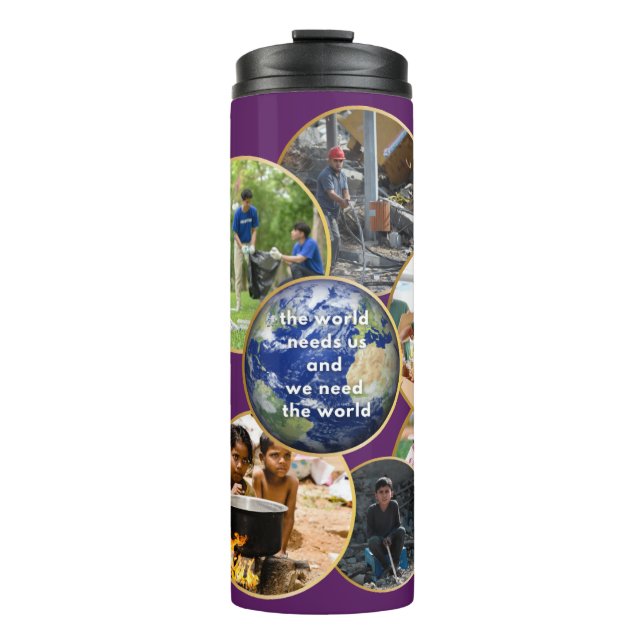 Garrafa Térmica Precisamos do mundo (Frente)