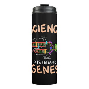 Garrafa Térmica Presente cientista A Ciência Está Nos Meus Gen