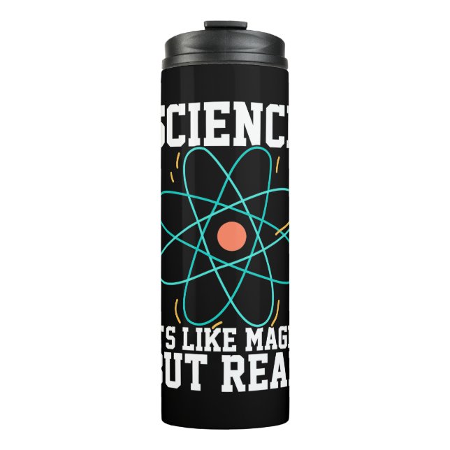 Garrafa Térmica Presente cientista | Ciência É Como Magia (Frente)