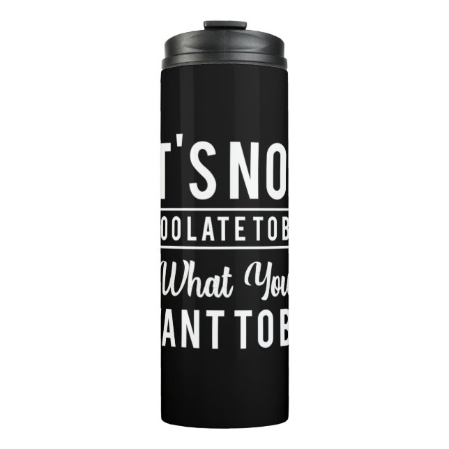 Garrafa Térmica Presente De Aniversário Não É Tarde Demais (Frente)